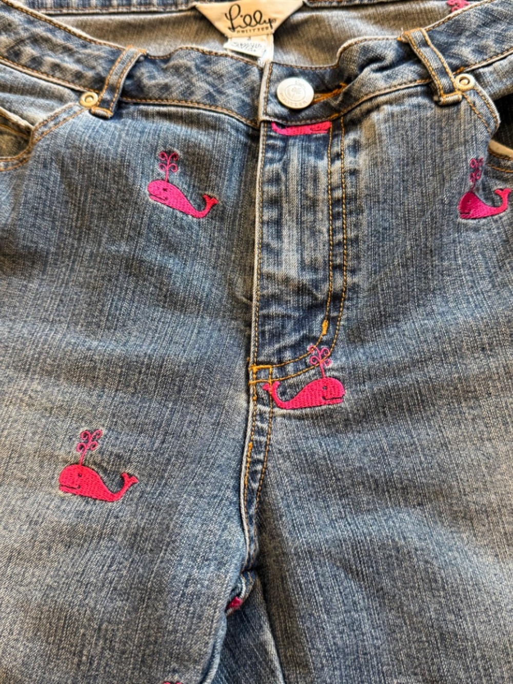 Vintage jeans LP pink Whales - Picture 2 of 8
